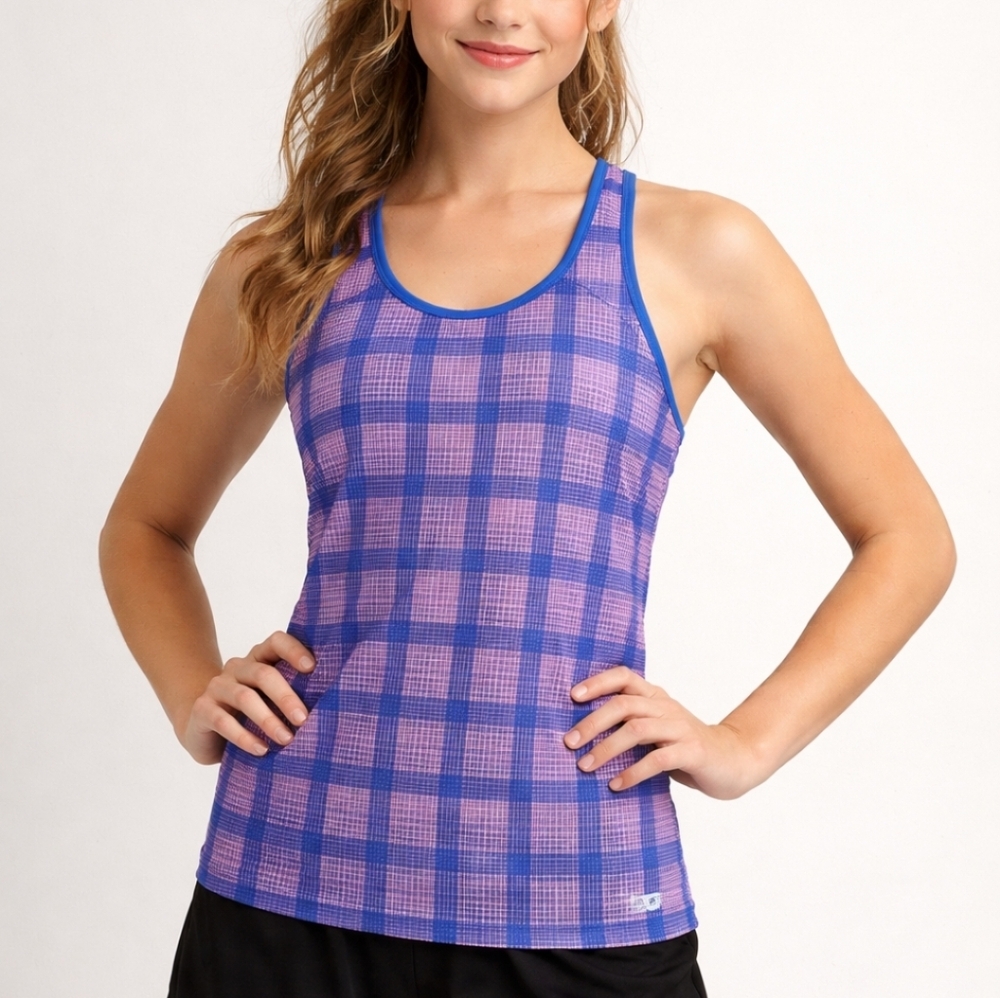 FILA PLAID ATHLETIC TOP SIZE LARGE